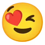 smiling face with heart-eyes + winking face