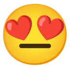 smiling face with heart-eyes + neutral face