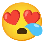 smiling face with heart-eyes + sleepy face