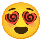smiling face with heart-eyes + face with crossed-out eyes