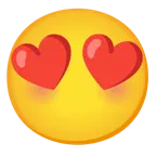 smiling face with heart-eyes + face without mouth