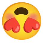 smiling face with heart-eyes + upside-down face