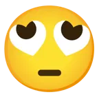 smiling face with heart-eyes + face with rolling eyes