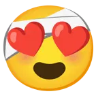 smiling face with heart-eyes + face with head-bandage
