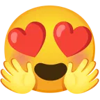 smiling face with heart-eyes + smiling face with open hands