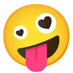 smiling face with heart-eyes + zany face