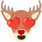 smiling face with heart-eyes + deer