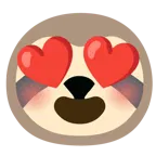 smiling face with heart-eyes + sloth