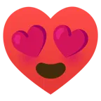 smiling face with heart-eyes + heart suit