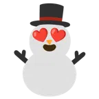 smiling face with heart-eyes + snowman without snow