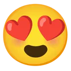 smiling face with heart-eyes + red heart