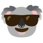 faccina con sorriso e occhiali da sole + koala