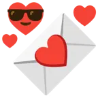 faccina con sorriso e occhiali da sole + lettera d’amore