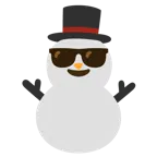 faccina con sorriso e occhiali da sole + pupazzo di neve senza neve