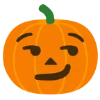 smirking face + jack-o-lantern