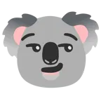 smirking face + koala