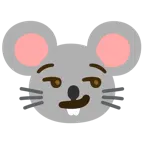 smirking face + mouse face