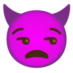 smirking face + angry face with horns