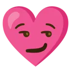 smirking face + heart with ribbon