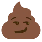 smirking face + pile of poo