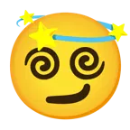 smirking face + dizzy