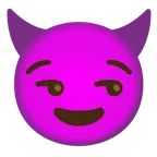 smirking face + smiling face with horns
