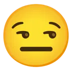 smirking face + neutral face