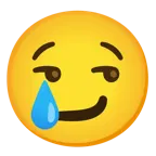 smirking face + crying face