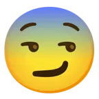 smirking face + fearful face