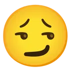 smirking face + weary face
