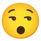 smirking face + hushed face