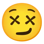 smirking face + face with crossed-out eyes