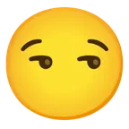 smirking face + face without mouth
