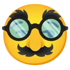 smirking face + disguised face