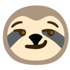 smirking face + sloth