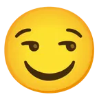 smirking face + frowning face