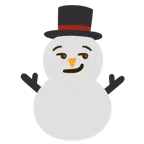 smirking face + snowman without snow