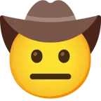 faccina neutra + faccina con cappello da cowboy