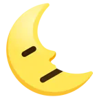 faccina inespressiva + faccina ultimo quarto di luna