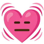 faccina inespressiva + cuore che batte