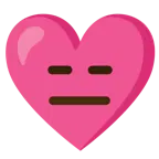 faccina inespressiva + cuore con fiocco