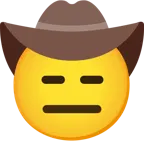 faccina inespressiva + faccina con cappello da cowboy