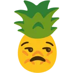faccina contrariata + ananas