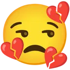 faccina contrariata + cuore infranto