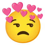 faccina contrariata + cuore con freccia