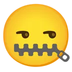 faccina contrariata + faccina con bocca con cerniera