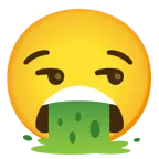 faccina contrariata + faccina che vomita