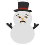faccina contrariata + pupazzo di neve senza neve