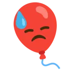 faccina abbattuta sudata + palloncino