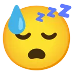 faccina abbattuta sudata + faccina che dorme